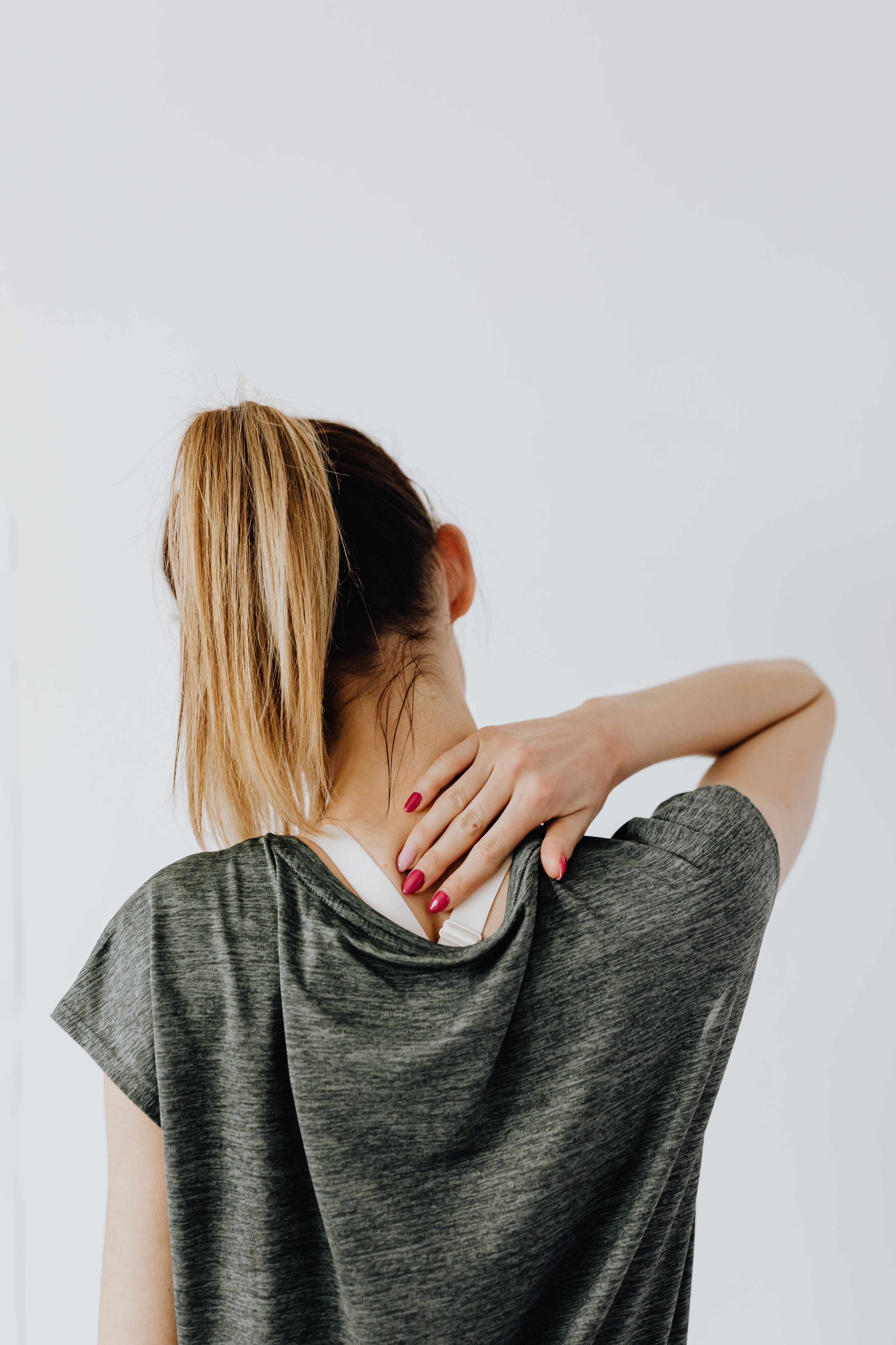 A Women with Neck pain