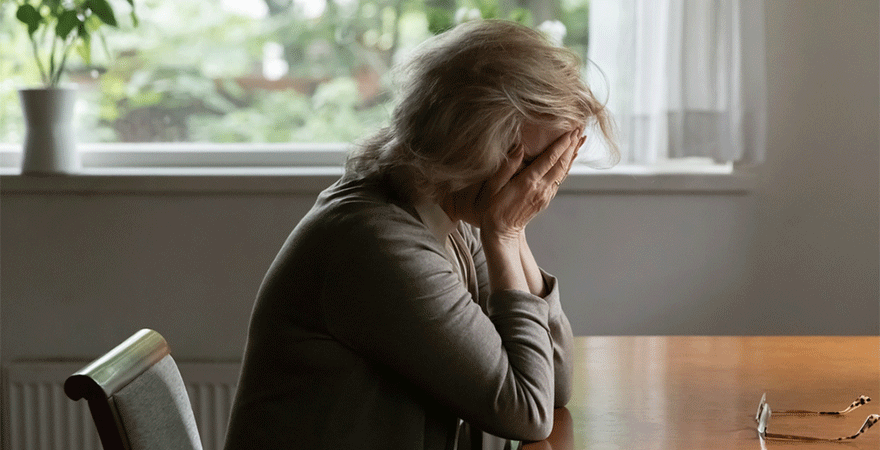 person criying about not handling pain