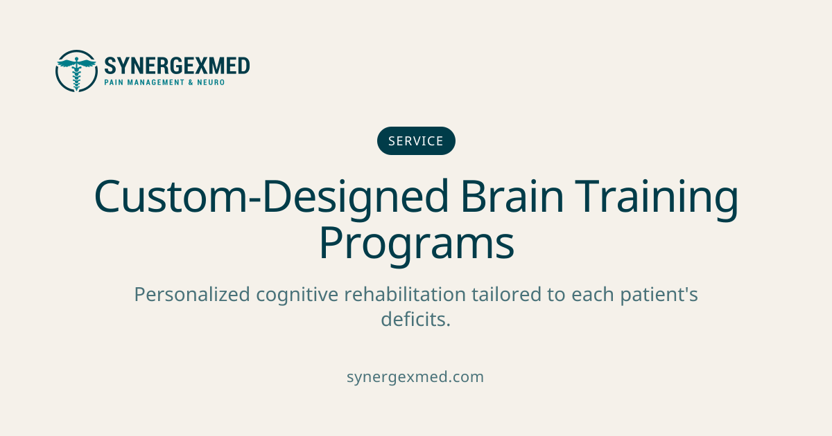 Custom-Designed Brain Training Programs | Synergex Med